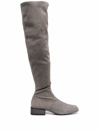 Brunello Cucinelli thigh-high suede boots