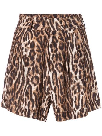 R13 leopard print shorts