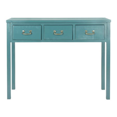 Console With Storage Drawers in Slate Teal | Chairish