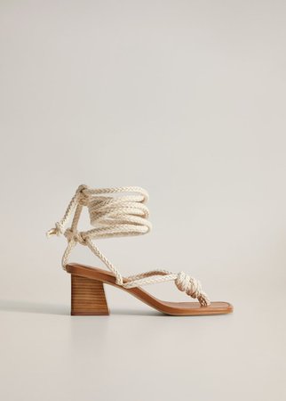 Interwoven cord sandals - Women | Mango United Kingdom