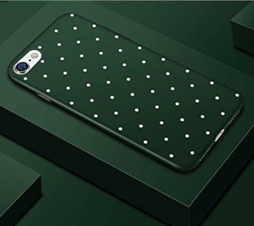 green polkadotted case