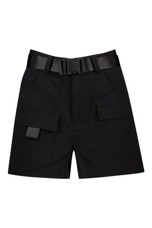 Safety Buckle Cargo Shorts | Boohoo