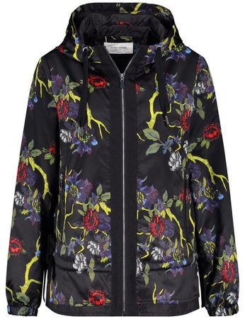 Bomber jacket with a hood, Flowers -Black buy now | GERRY WEBER