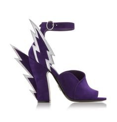 Prada Women's Purple Thunderbolt Sandals