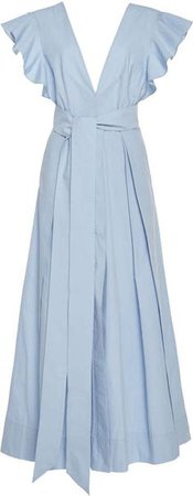 Kalita -  New Poet By The Sea Belted Cotton-Poplin Maxi Dress