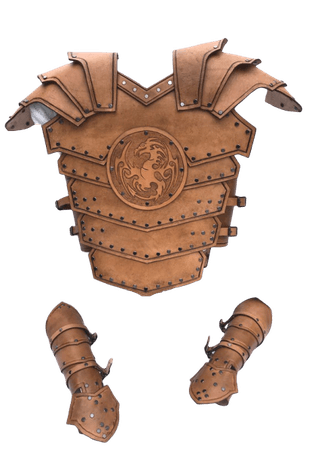 leather chestplate and bracers