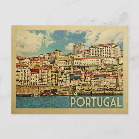 Portugal Postcard Vintage Travel | Zazzle