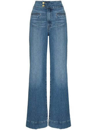 Shop FRAME Le Hardy wide leg jeans with Express Delivery - FARFETCH