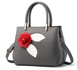 Women Tote Messenger Faux-Leather Handbag with Attractive Red Rose Flo – Leather Skin Shop