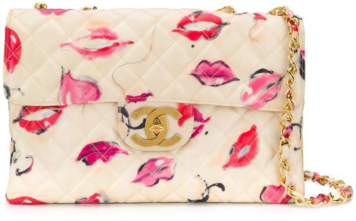 Chanel Pre Owned 1994 Jumbo Lips and Kisses shoulder bag