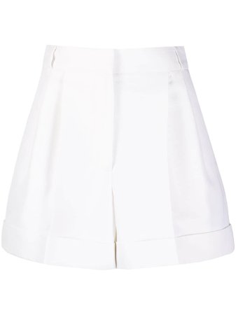 White Alexander McQueen high-waisted tailored shorts- Farfetch