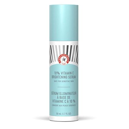 Amazon.com: First Aid Beauty 10% Vitamin C Brightening Serum, Safe for Sensitive Skin, Helps Brighten + Visibly Firm Face + Neck, 1.7 oz : Beauty & Personal Care