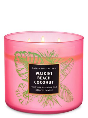 Waikiki Beach Coconut 3-Wick Candle | Bath & Body Works