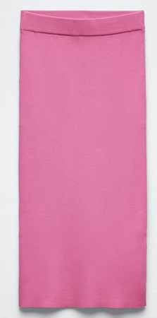 Zara pink midi skirt