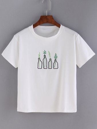 Bottle Embroidered T-shirt