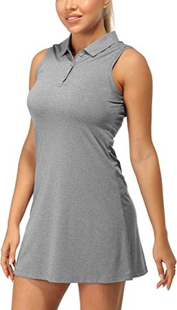 Amazon.com: icyzone Tennis Polo Dress for Women, Golf Running Workout Athletic Tank Dresses : Clothing, Shoes & Jewelry
