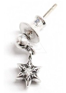 chrome hearts tiny star 1 drop earring ($450)