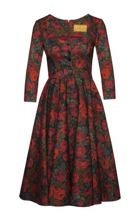 Teatime Winter Rose Dress by Lena Hoschek | Moda Operandi