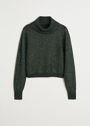 Metallic thread sweater - Women | Mango USA green
