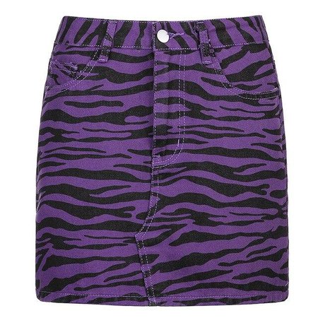 Purple Zebra Mini Skirt | Own Saviour