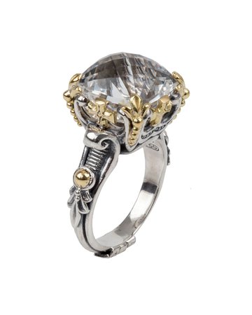 Konstantino Pythia Gold & Silver Rock Crystal Ring
