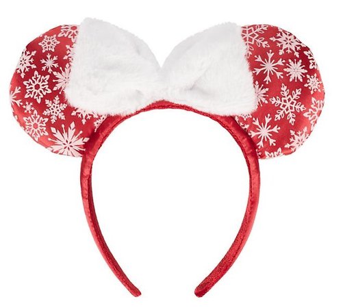 Disneyland Paris Red and White Snowflake Ear Headband
