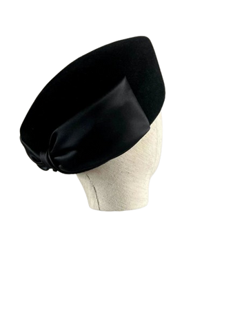 Classic Black Bow Pillbox Hat by Jane Taylor London