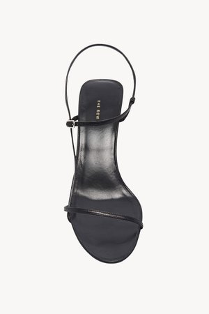 Bare Flat Sandal In Leather in Black for Women | The Row.com