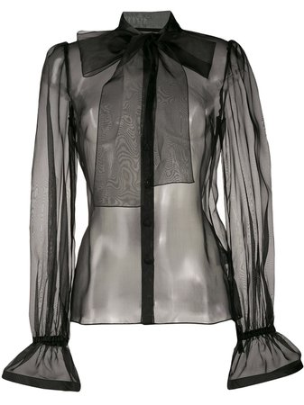 Dolce & Gabbana pussy bow sheer blouse