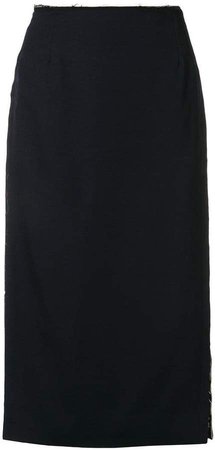 waist-split pencil skirt