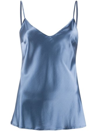 Shop blue Andamane V-neck satin cami top with Express Delivery - Farfetch