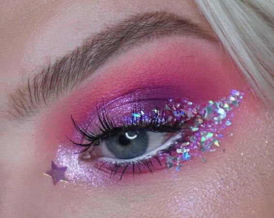 pink glitter eye makeup