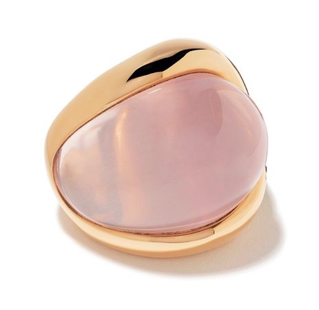 De Grisogono 18kt Rose Gold Pink Quartz Ring