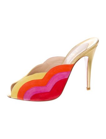 Christian Louboutin Suede Slide Sandals - Shoes - CHT122662 | The RealReal