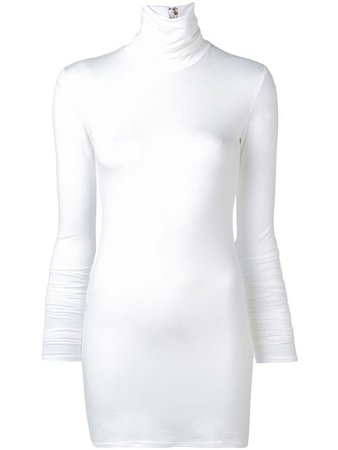 white turtleneck dress