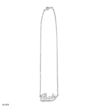 BABY lettered necklace Katie Official Web Store