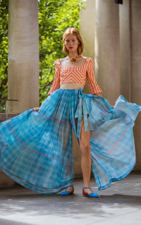 Striped Cotton Cropped Top by Rosie Assoulin | Moda Operandi