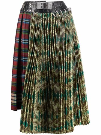 Chopova Lowena Mix Print Pleated Skirt - Farfetch