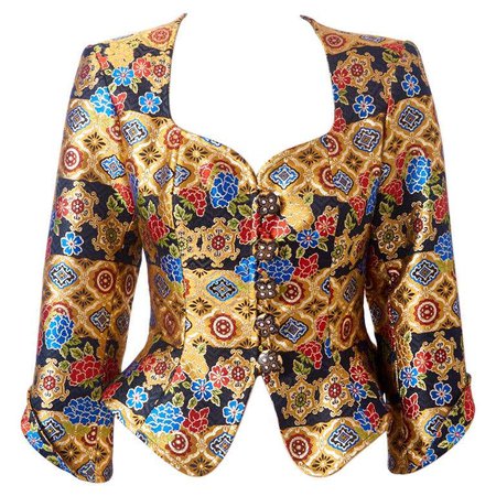 Christian Lacroix Brocade Fitted Jacket For Sale at 1stDibs