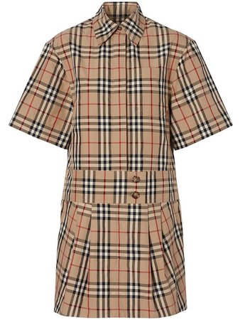 BURBERRY  Vintage Check Shirt Dress