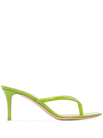 Gianvito Rossi Calypso 70Mm Thong-Strap Sandals G1126070RICVER Green | Farfetch