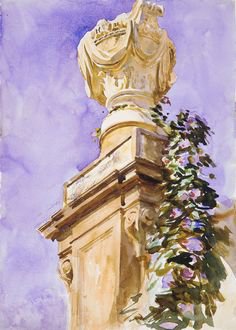 John Singer Sargent Watercolor Column