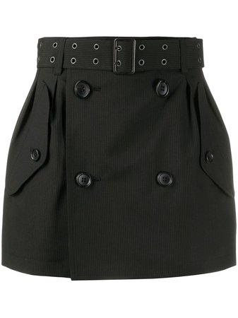 Junya Watanabe Pin Stripe Eyelet Belt Skirt - Farfetch