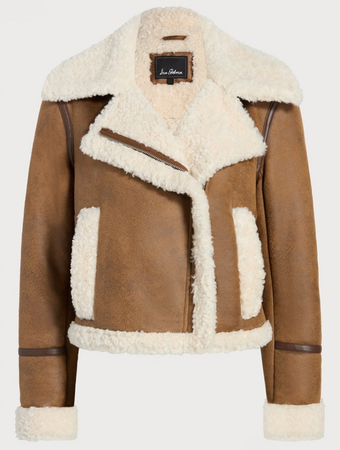 brown shearling jacket