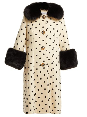 Yvonne single-breasted polka-dot wool coat | Saks Potts | MATCHESFASHION.COM