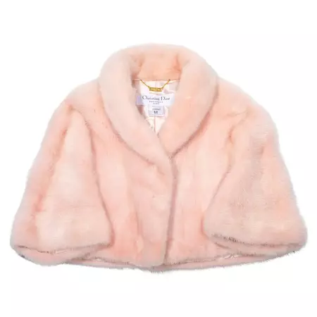 Christian Dior by John Galliano pink mink fur cropped bolero jacket, fw 1997 For Sale at 1stDibs