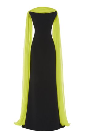 Christian Siriano- Contrast Crepe Gown
