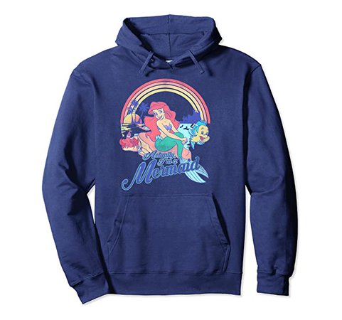 Amazon.com: Disney Little Mermaid Pastel Rainbow Retro Graphic Hoodie: Clothing