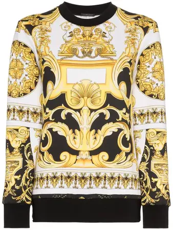Versace Baroque Printed Sweatshirt - Farfetch