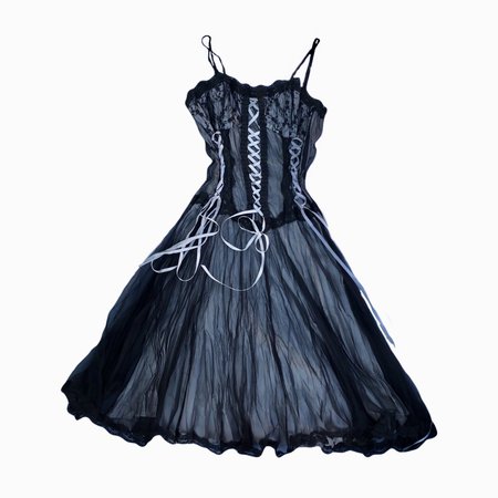 morbid threads lacey lace up dress